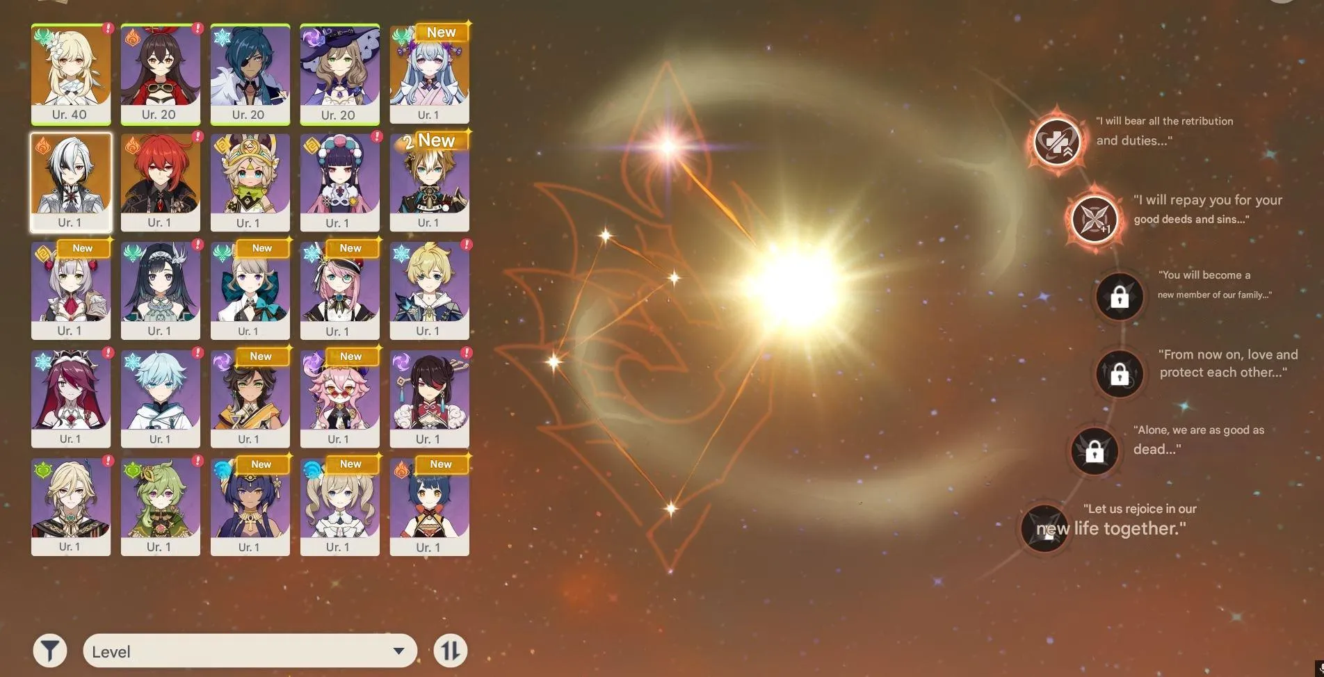 GI1535 C2 Arlecchino Starter with Amos Bow and Strong 5 Star Weapon Collection 